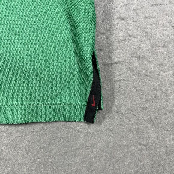 Nike Tiger Woods Polo Shirt Mens Medium Green Golf Pique Performance DR5314-324 - Picture 7 of 11